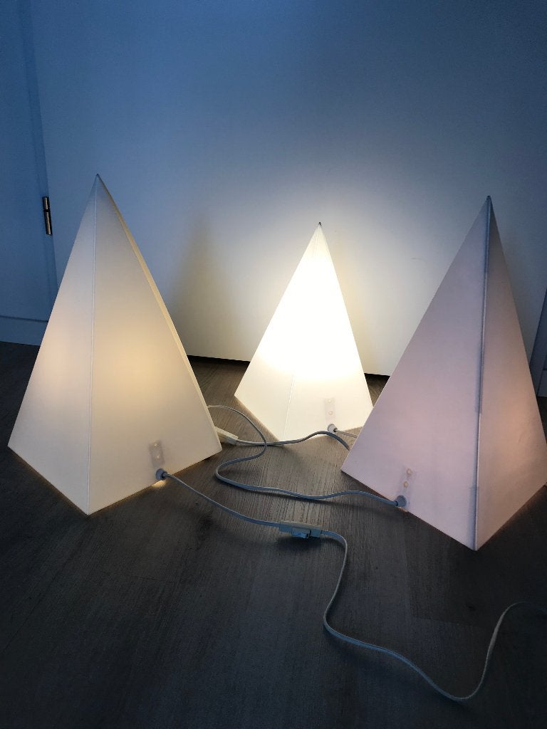 3 x Vintage Woja Teepee lampen, Ophalen, Kunststof, Gebruikt, Overige merken