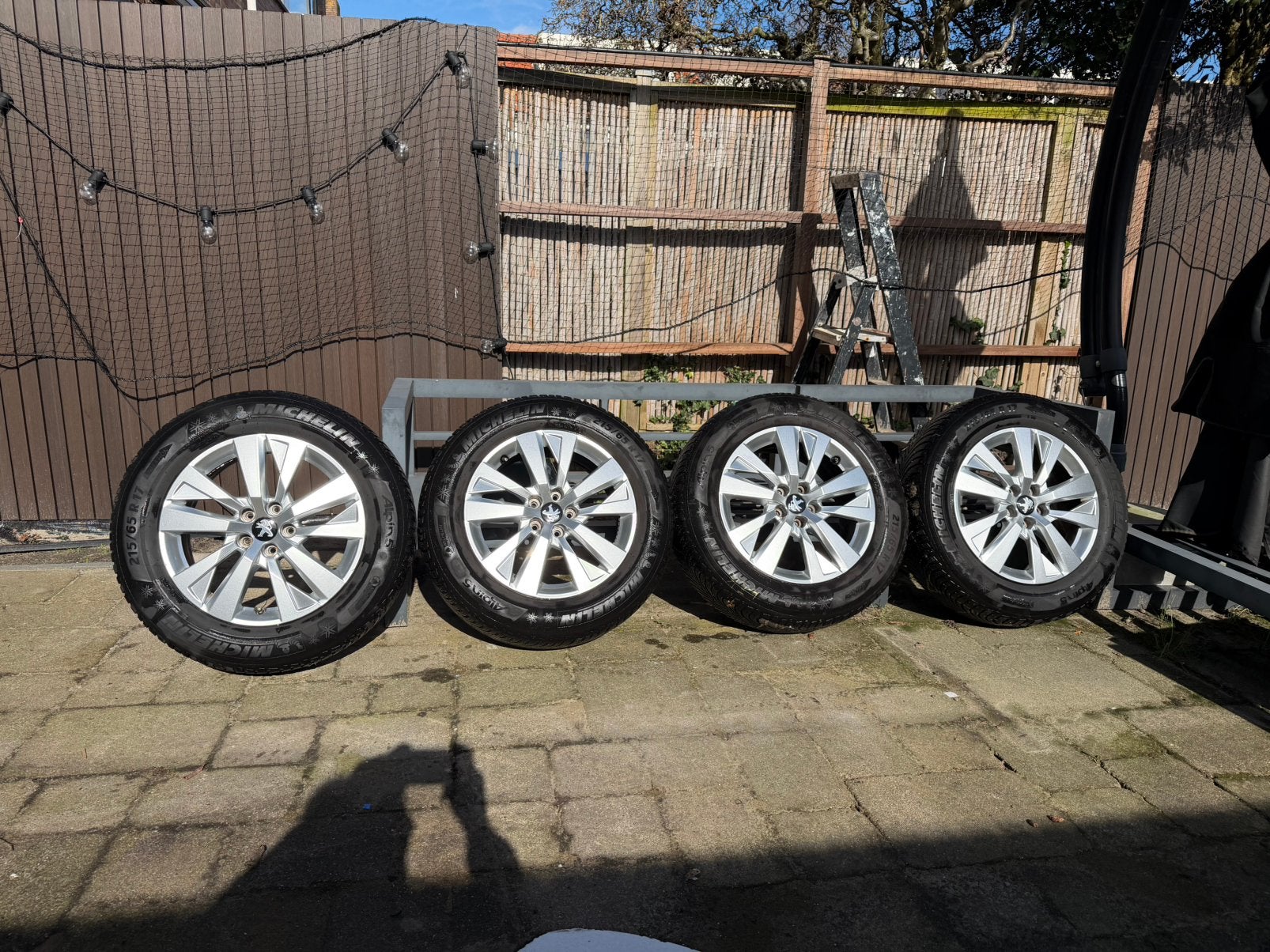 Michelin Alpin 5 215/65 R17 winterbanden op Peugeot velgen, Ophalen, Peugeot