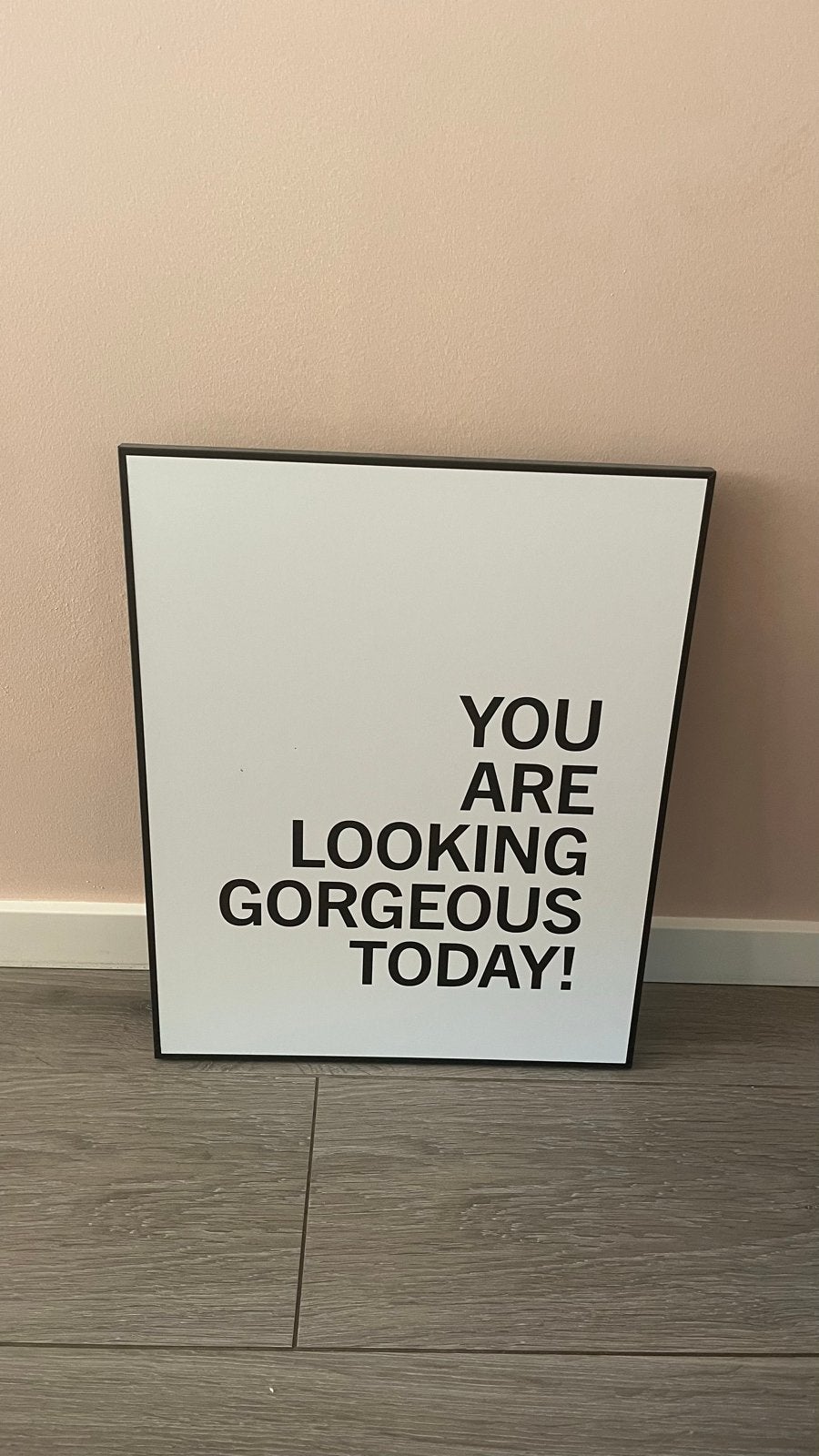 Lijst met inspirerende tekst - 40x50 cm, Ophalen, Zo goed als nieuw, Fotolijst, Hout