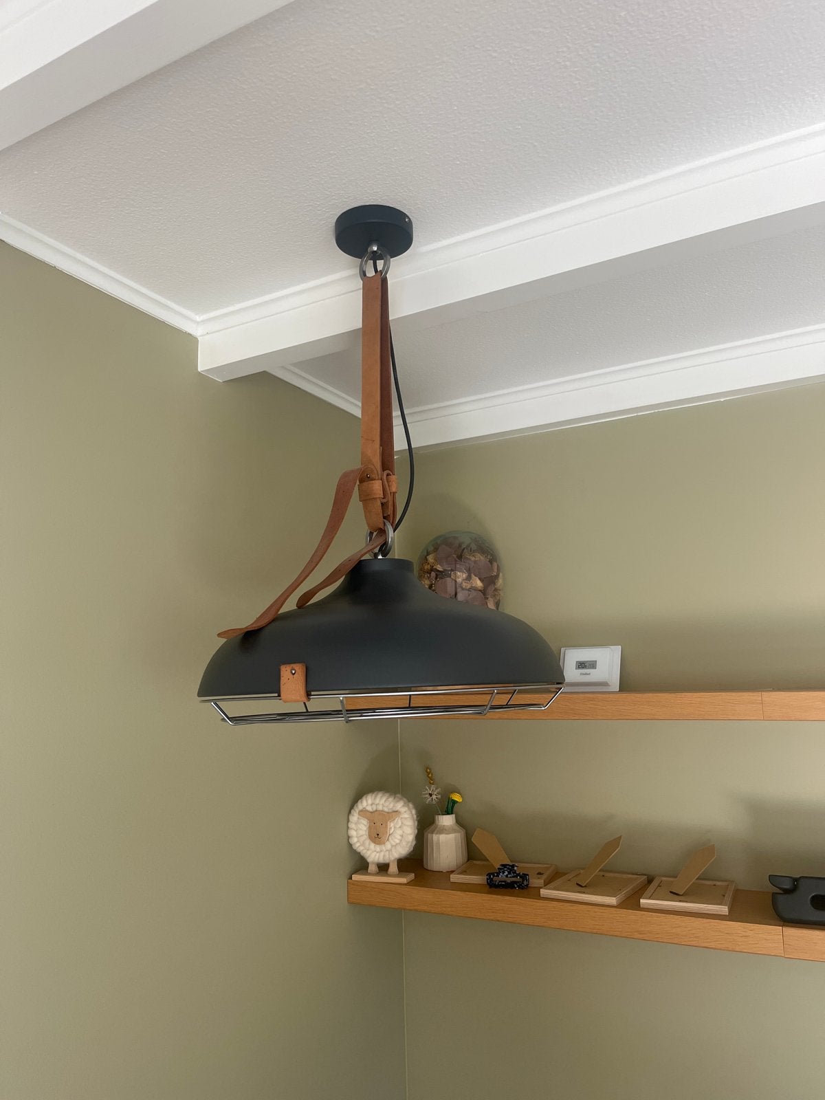 VM-Design Cinto 51 Hanglamp - Leer en Staal, Ophalen, Zo goed als nieuw, Metaal, E27 (groot)