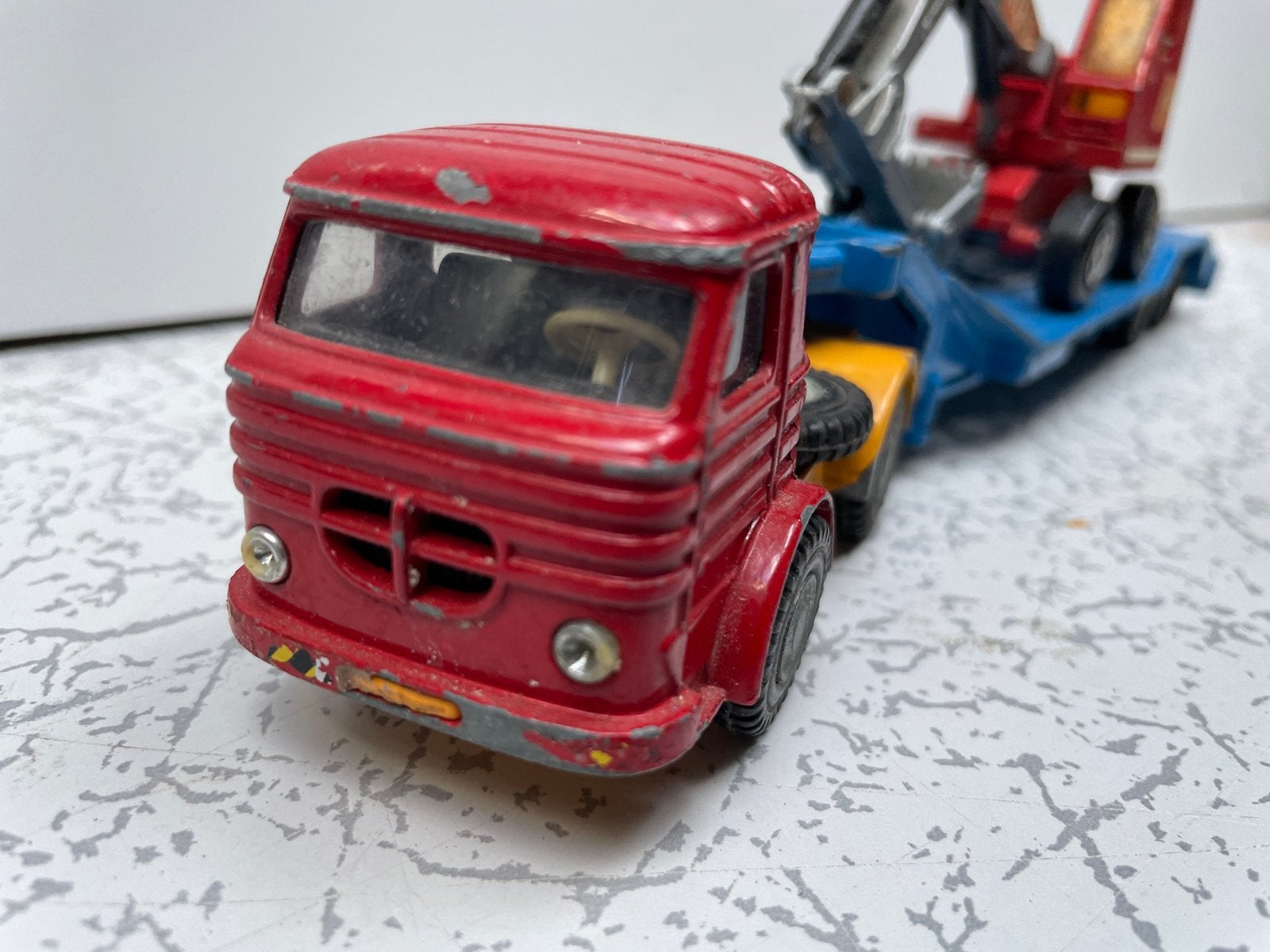 Vintage Matchbox K-11 Scammell Kraanwagen met Oplegger, Ophalen of Verzenden, Gebruikt