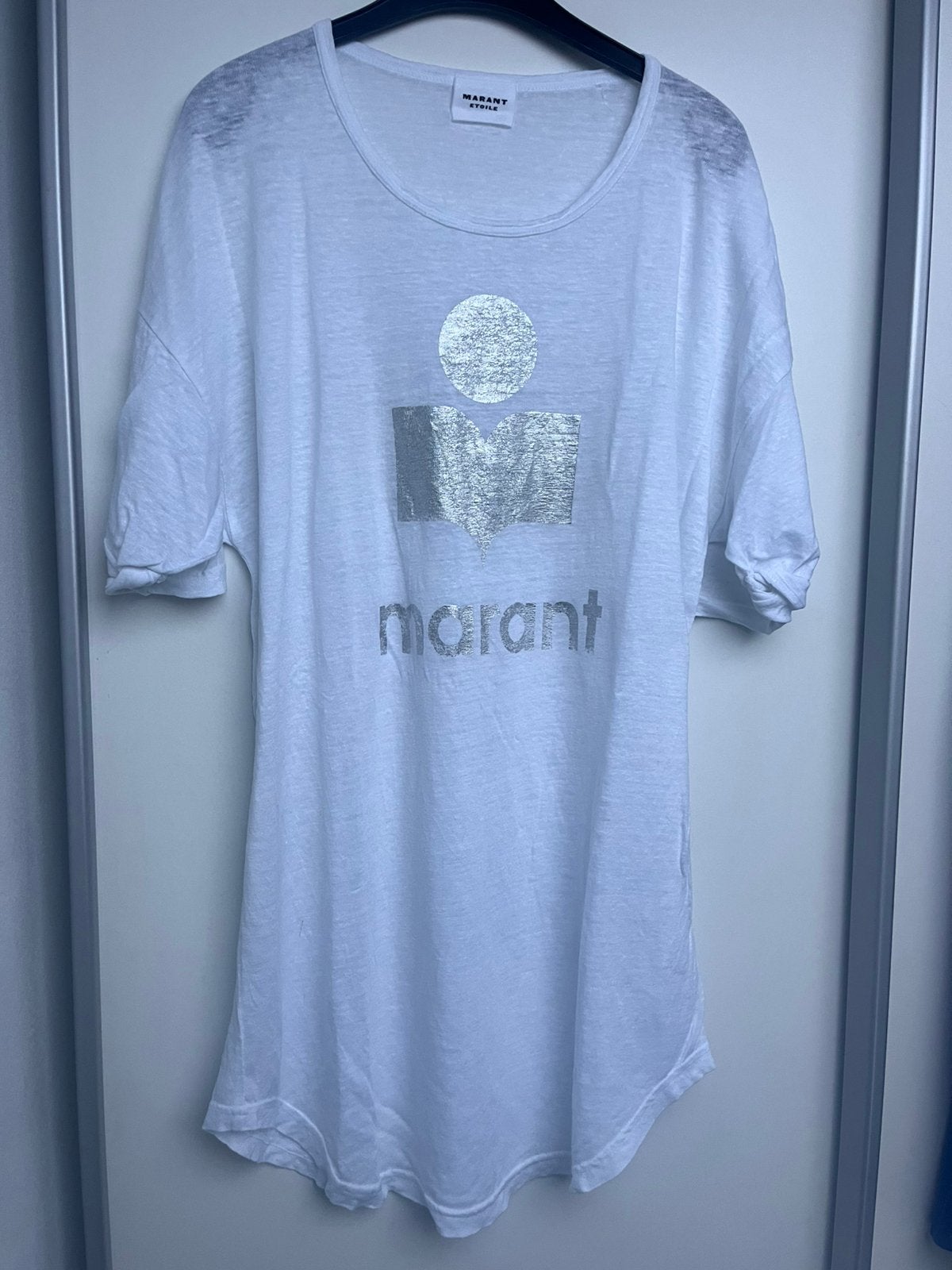 Isabel Marant Oversized Shirt - Licht Doorschijnend - XL, Wit, Maat 46/48 (XL) of groter, Ophalen of Verzenden, Zo goed als nieuw
