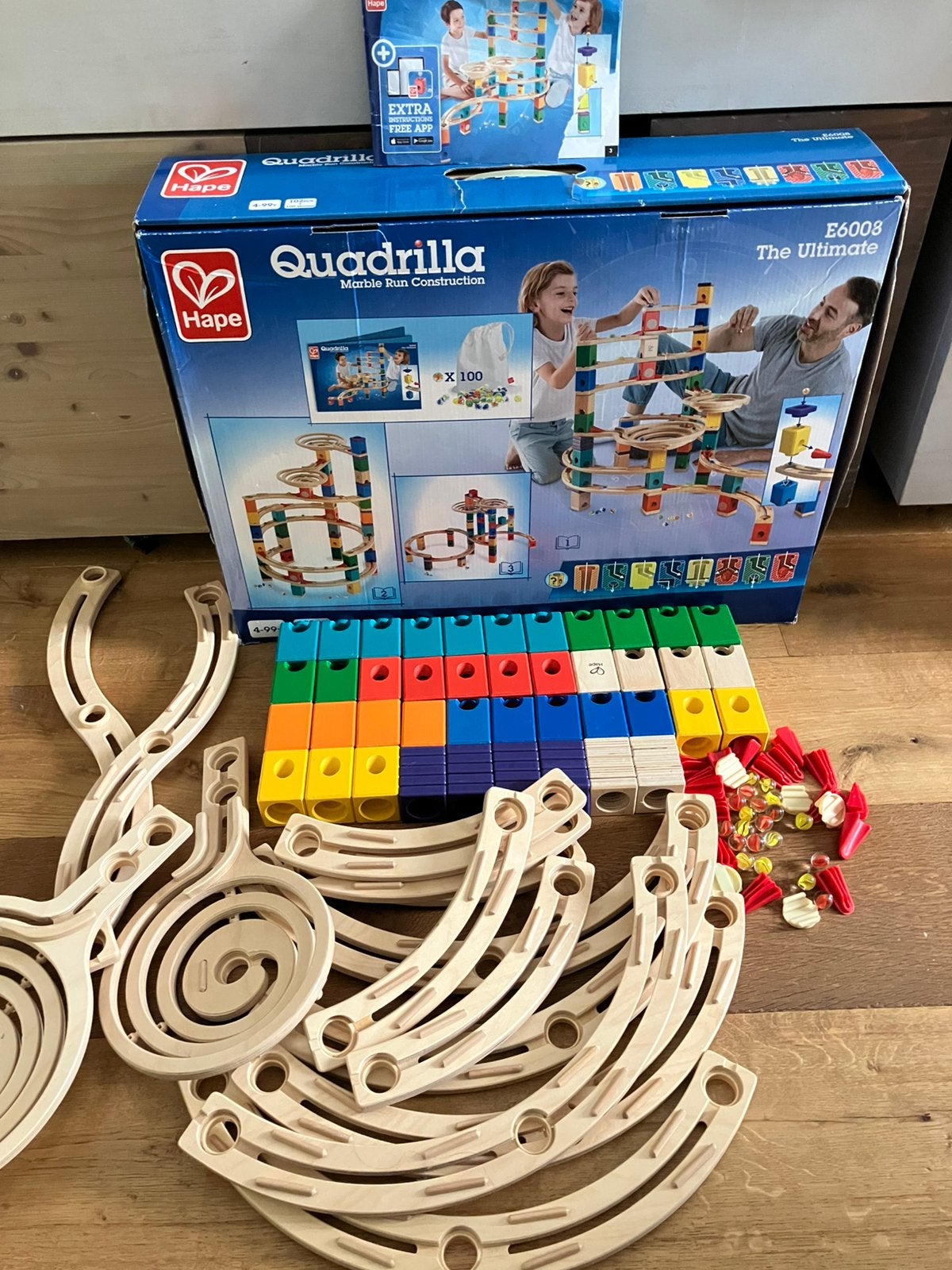 Knikkerbaan Hape Quadrilla ultimate, Kinderen en Baby's, Ophalen, Gebruikt