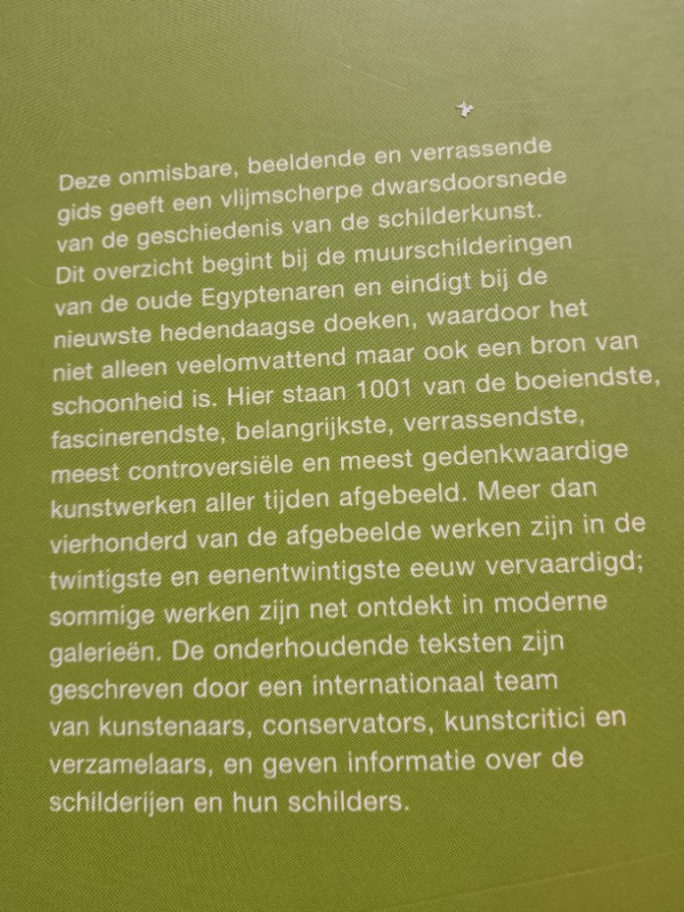 1001 schilderijen die je gezien moet hebben, 15 €, Ophalen, Zo goed als nieuw, Schilder- en Tekenkunst