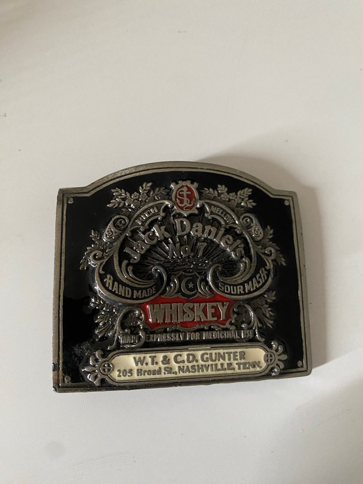 Jack Daniel's Whiskey riemgesp - Vintage, Losse buckle of gesp, 100 cm of meer, Zwart, Ophalen of Verzenden