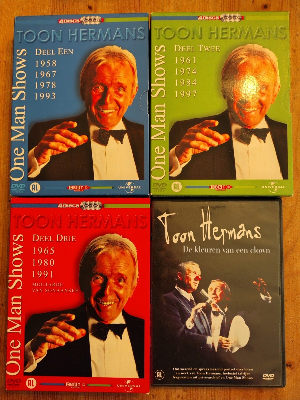 Toon Hermans One Man Shows Deel 1, 2, 3 + Kleuren van een, Gebruikt, Verzenden, Alle leeftijden, Nederlands