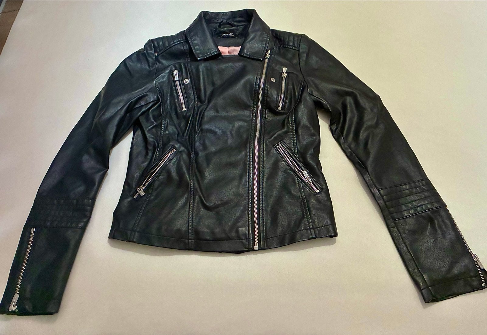 Only dames leren jasje tussenjas - Maat XS/S, Ophalen of Verzenden, Nieuw, Maat 36 (S), Zwart