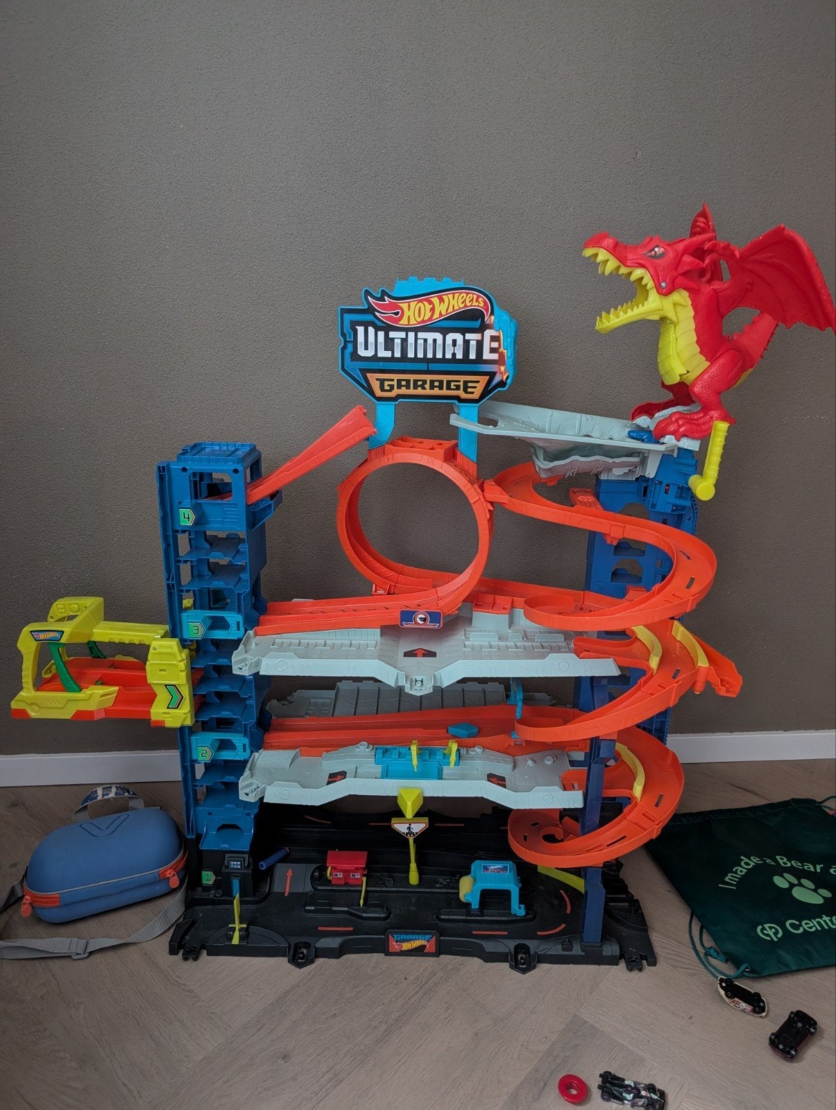 Hot Wheels autogarage, Ophalen, Zo goed als nieuw, Handmatig, Hot Wheels