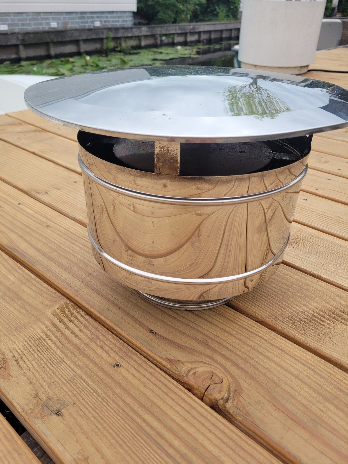 RVS schoorsteenkap / regenkap 15 cm, Ophalen