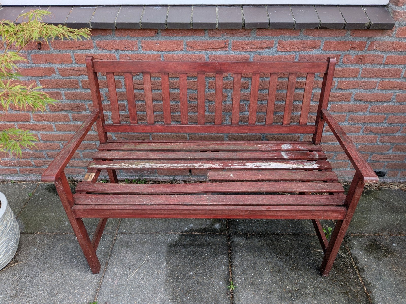Houten tuinbank, Ophalen, Gebruikt, Hout