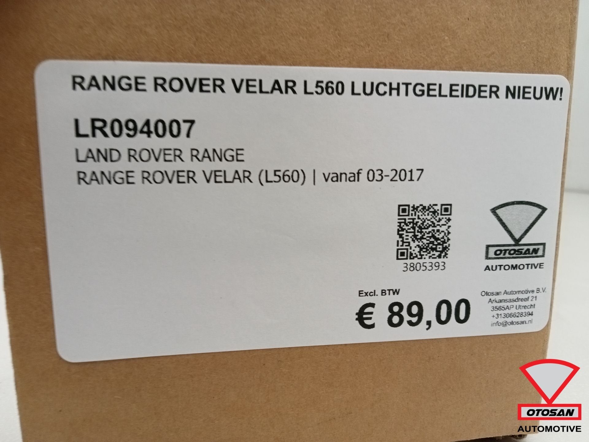 Range Rover Velar L560 Luchtgeleider Nieuw! LR094007 Origine, Land Rover, Nieuw, Abbey Road, Whitley 1
CV3 4LF  Coventry, Jaguar Land Rover Limited