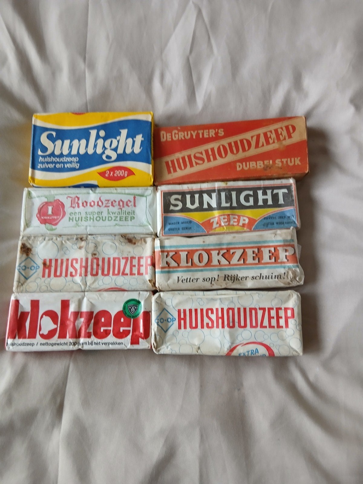 Vintage Huishoudzeep Collectie Sunlight, Klokzeep, Roodzegel, Ophalen of Verzenden, Gebruikt