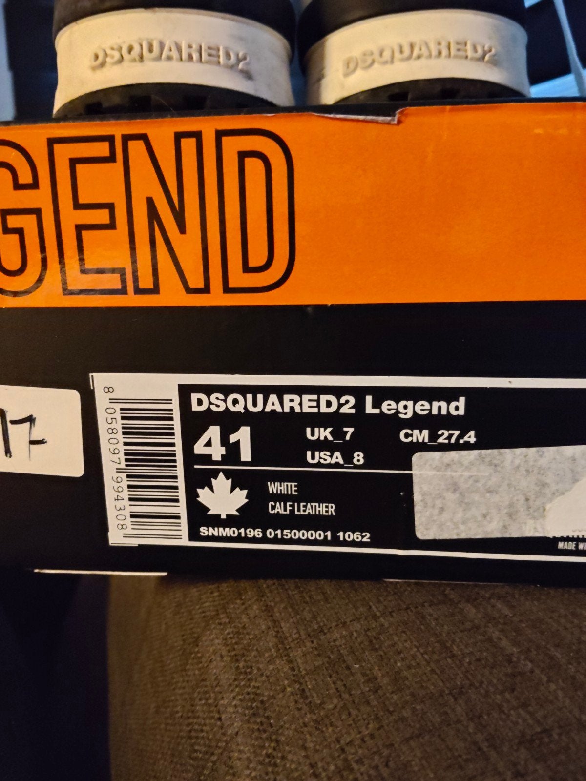 Dsquared2 Legend sneakers wit - Maat valt groter uit, Dsquared2, Wit, Ophalen of Verzenden, Sneakers of Gympen