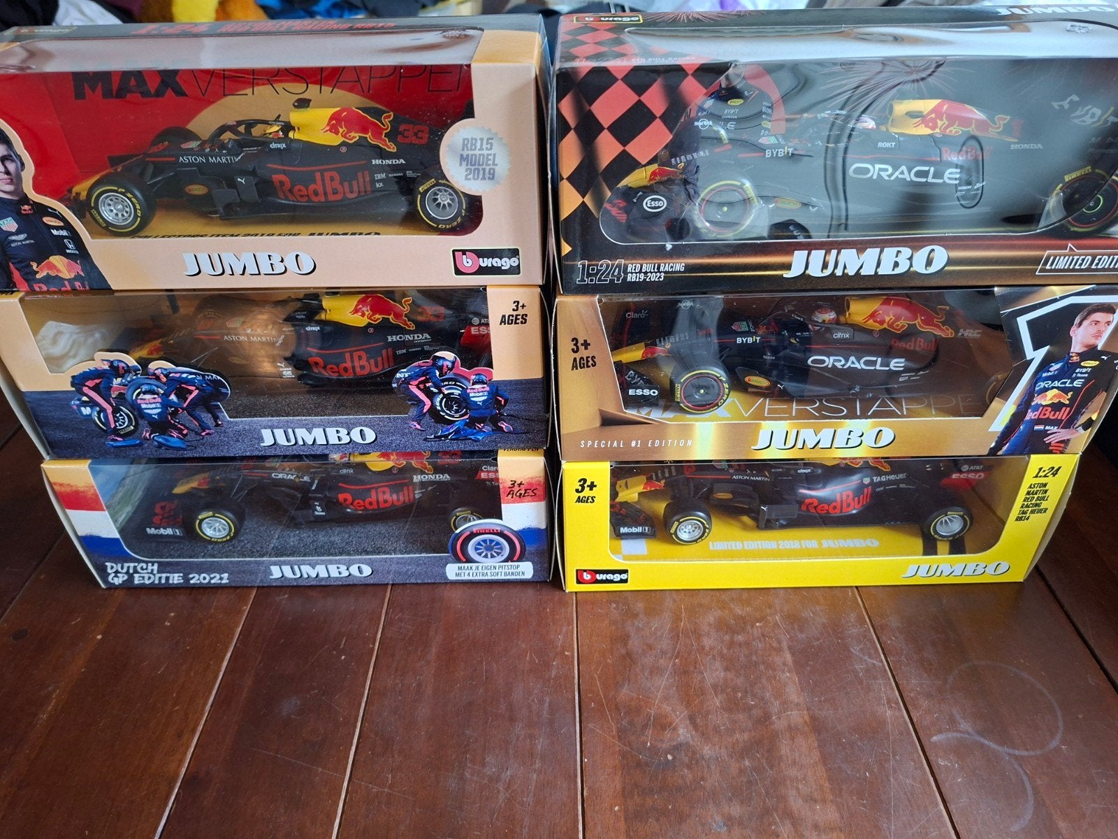 8 max verstappen auto's, Ophalen of Verzenden, Nieuw, Bburago