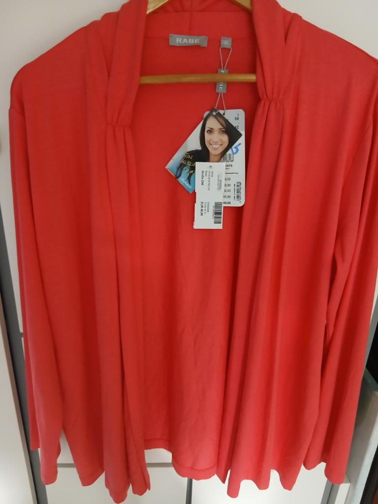 Rabe koraalrode cardigan, maat 46, Kleding | Dames, Truien en Vesten, Nieuw, Maat 46/48 (XL) of groter, Oranje, Ophalen of Verzenden