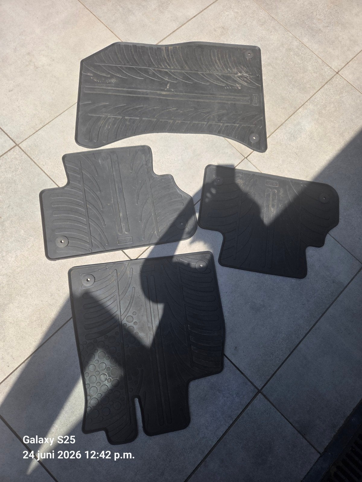 Rubberen automatten set (4 stuks), Ophalen of Verzenden, Gebruikt