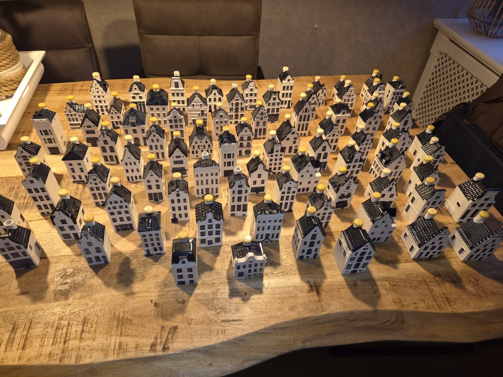 KLM huisjes collectie - Delfts blauw - 80 stuks, Ophalen, Zo goed als nieuw