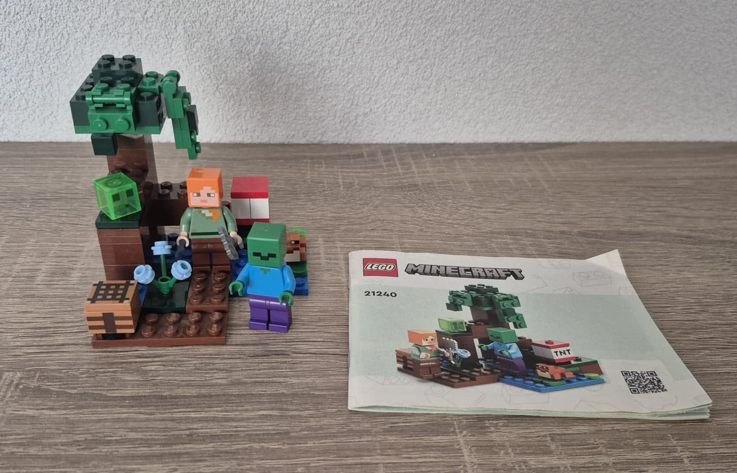 LEGO Minecraft 21240 Het Moerasavontuur, Kinderen en Baby's, Speelgoed | Bouwstenen, Ophalen of Verzenden, Gebruikt, Overige merken