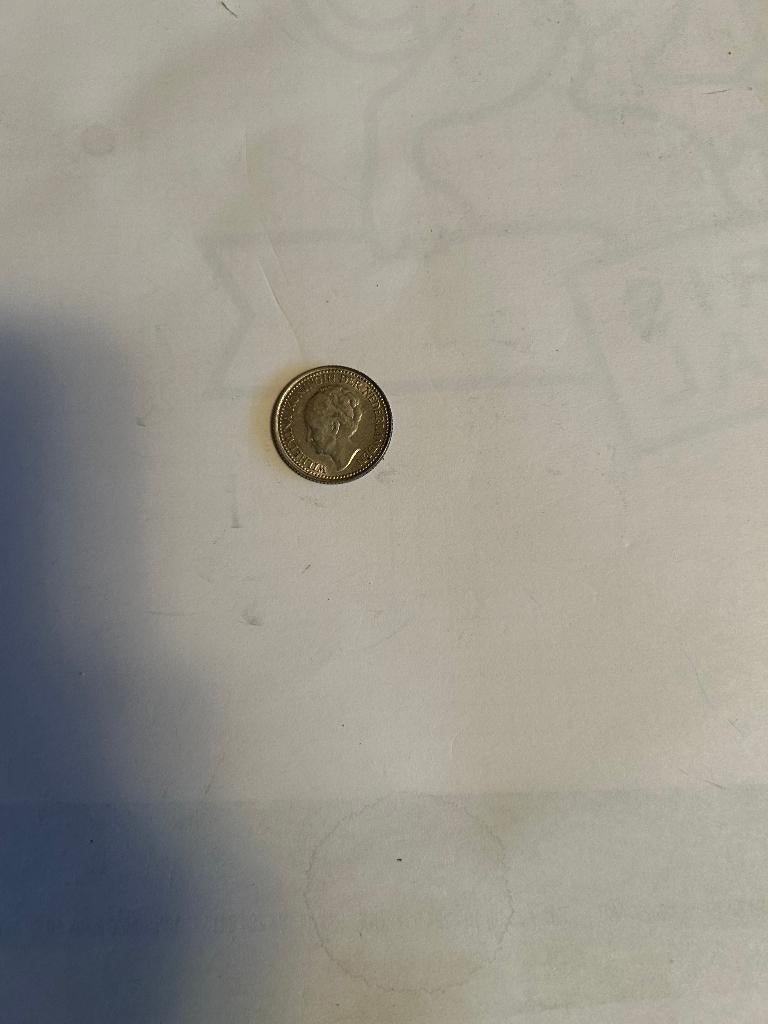 1/2 gulden nederland uit 1922, Postzegels en Munten, Munten | Nederland, Ophalen of Verzenden, Koningin Wilhelmina, ½ gulden