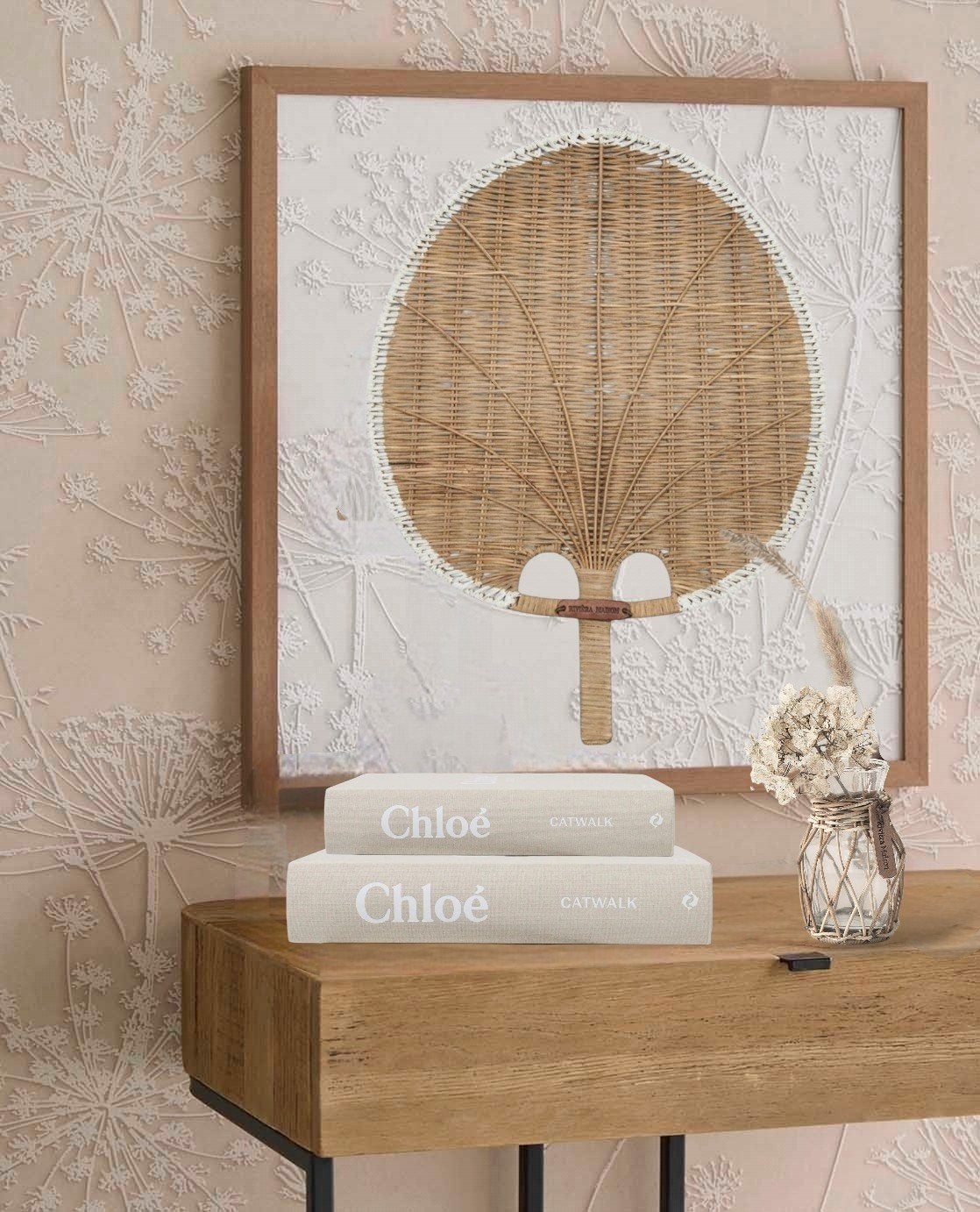 Rivièra maison rustic rattan classic fan & RM rr vase, Ophalen of Verzenden, Nieuw