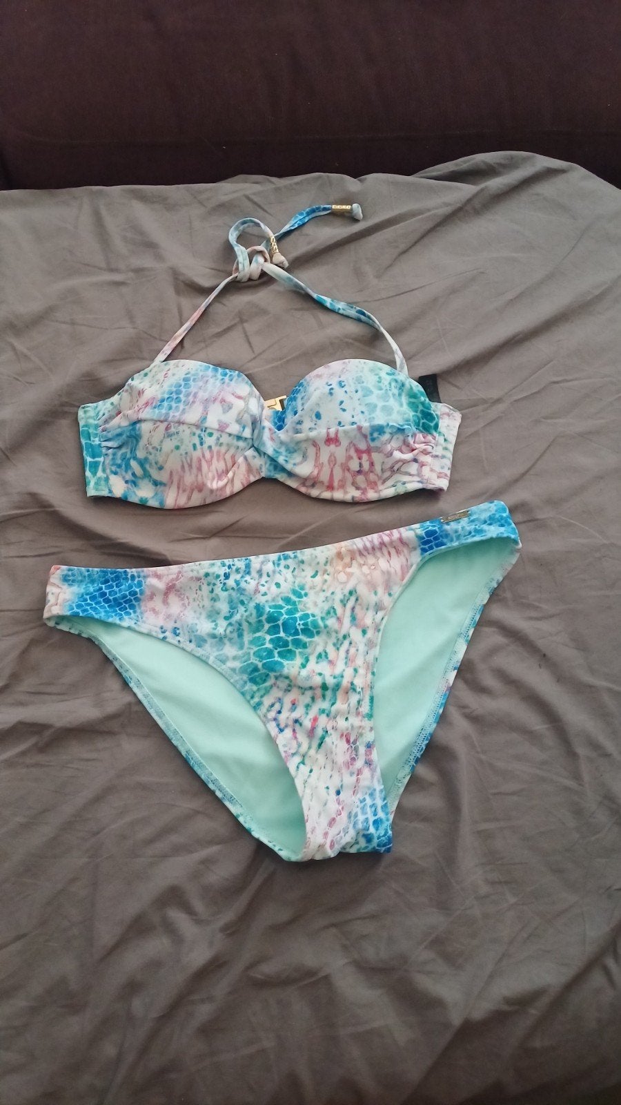 Sapph bikini 75C broekje M zgan, Kleding | Dames, Badmode en Zwemkleding, Ophalen of Verzenden, Zo goed als nieuw, Blauw, Bikini