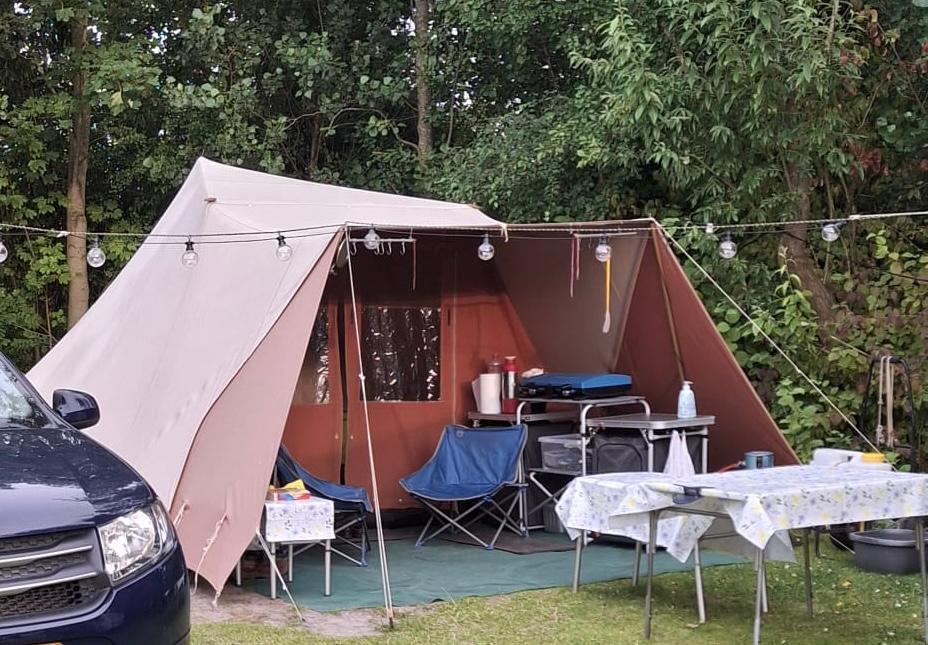 De Waard tent vierpersoons, Caravans en Kamperen, Tenten, Ophalen, Gebruikt, Tot en met 4