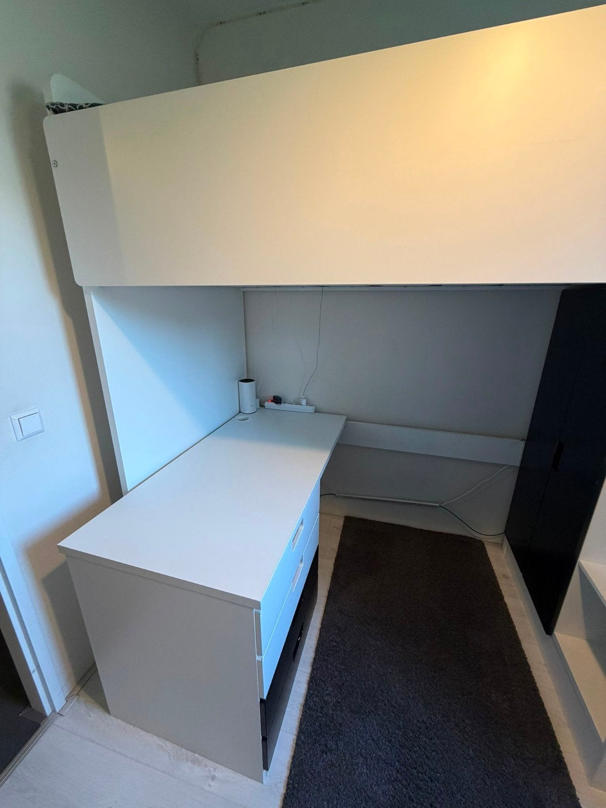 ikea hoogslaper, inclusief matras, kast en bureau, Ophalen, Gebruikt, Eenpersoons, Hoogslaper