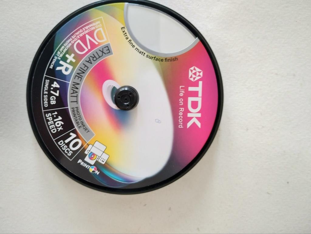 TDK DVD+R 4.7GB 1-16x Printon (8 stuks op spindel), Op spindel, Ophalen of Verzenden, Dvd, Nieuw