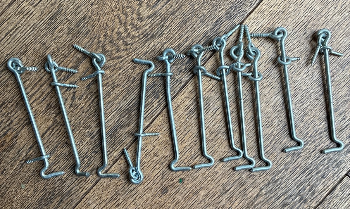 Windhaken glansverzinkt 12 cm - 11 stuks, Ophalen of Verzenden, Nieuw, IJzer, Overige typen