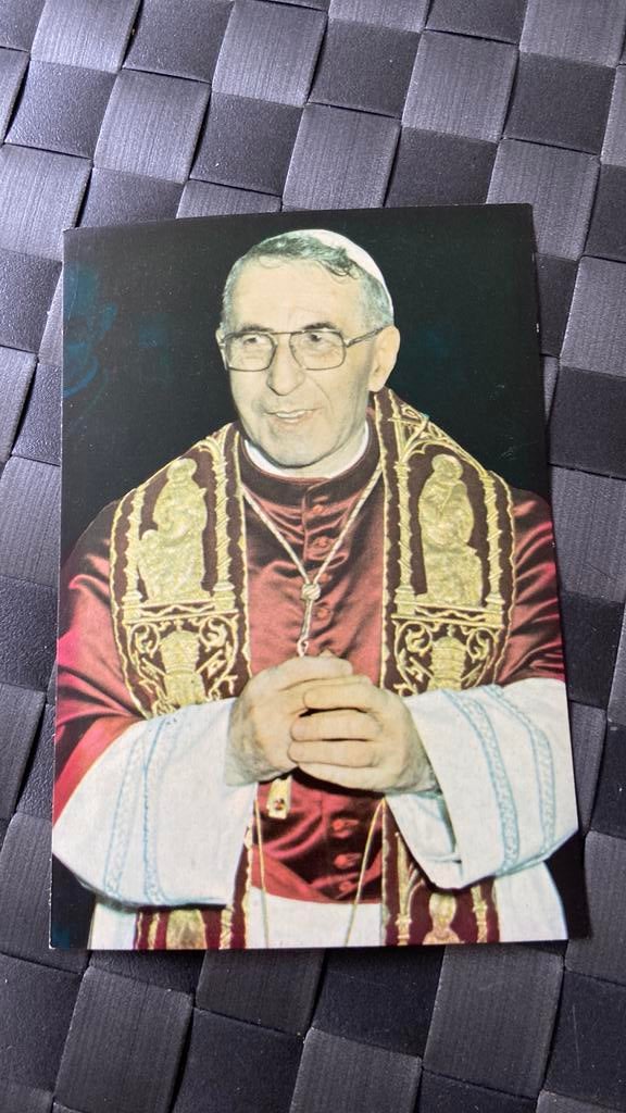 Paus Giovanni Paolo 1 ansichtkaart, Verzamelen, Religie, Ophalen of Verzenden, Nieuw
