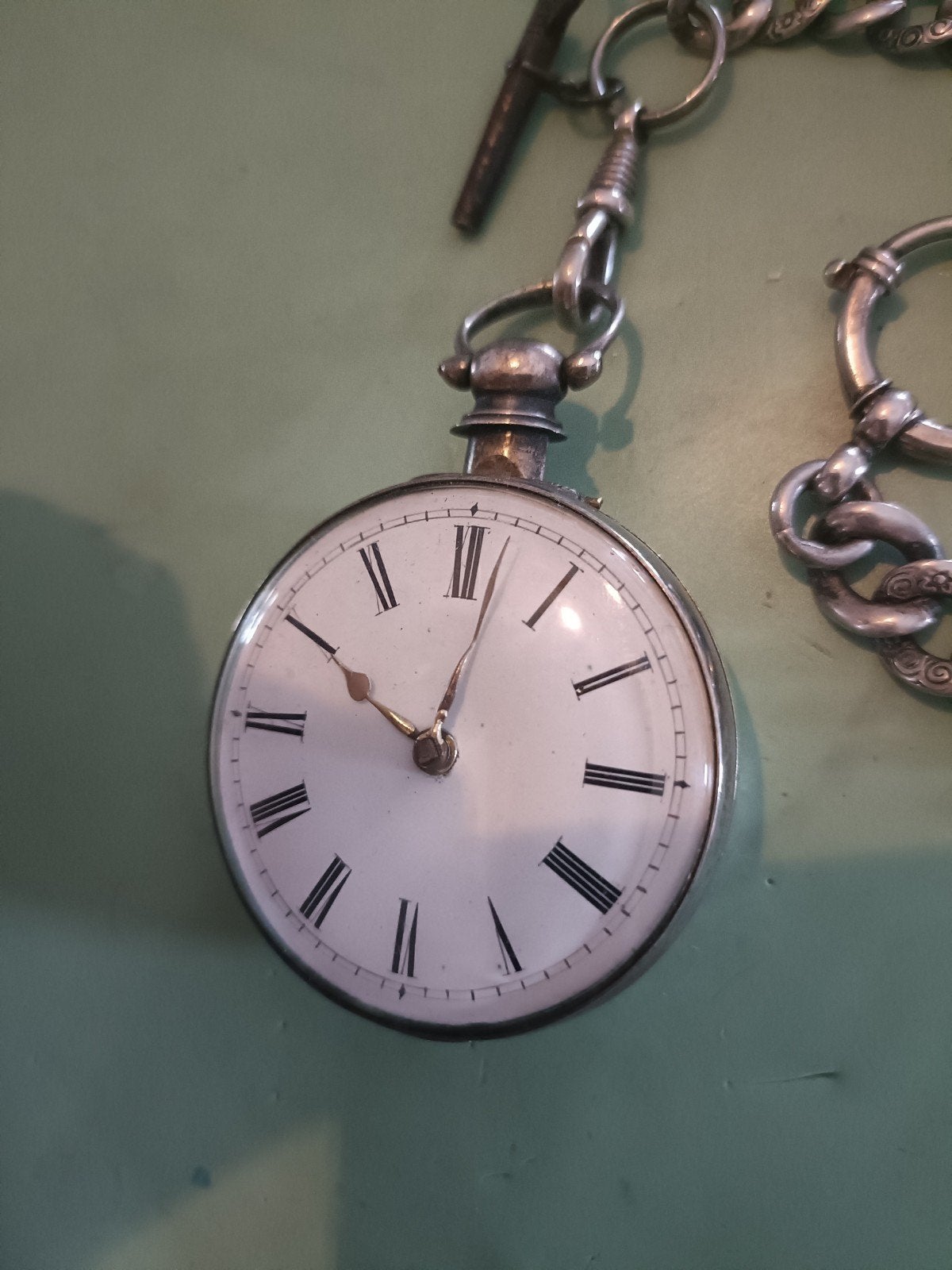 Vintage Zilveren Zakhorloge Snek-Spillegang Zie Fotos, Ophalen of Verzenden, Zilver