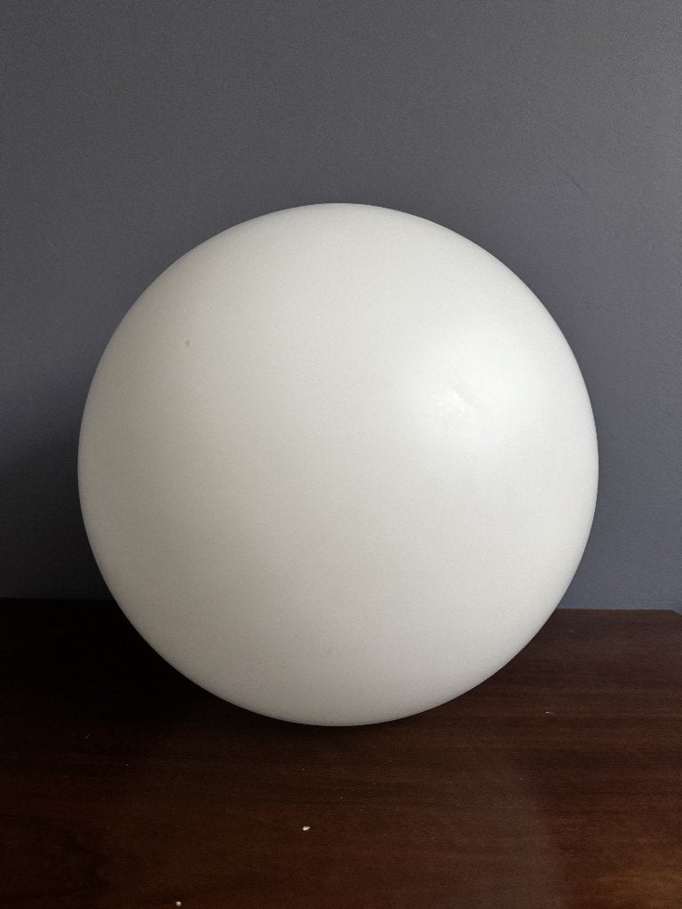 wit glazen bol voor hanglamp, Huis en Inrichting, Ophalen, Gebruikt, Glas, Minder dan 50 cm