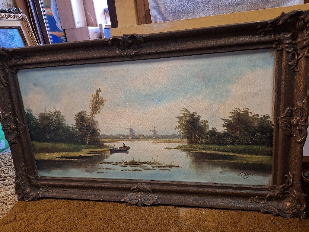 Schilderij, Ophalen of Verzenden, Landschap, Olieverf, Klassiek