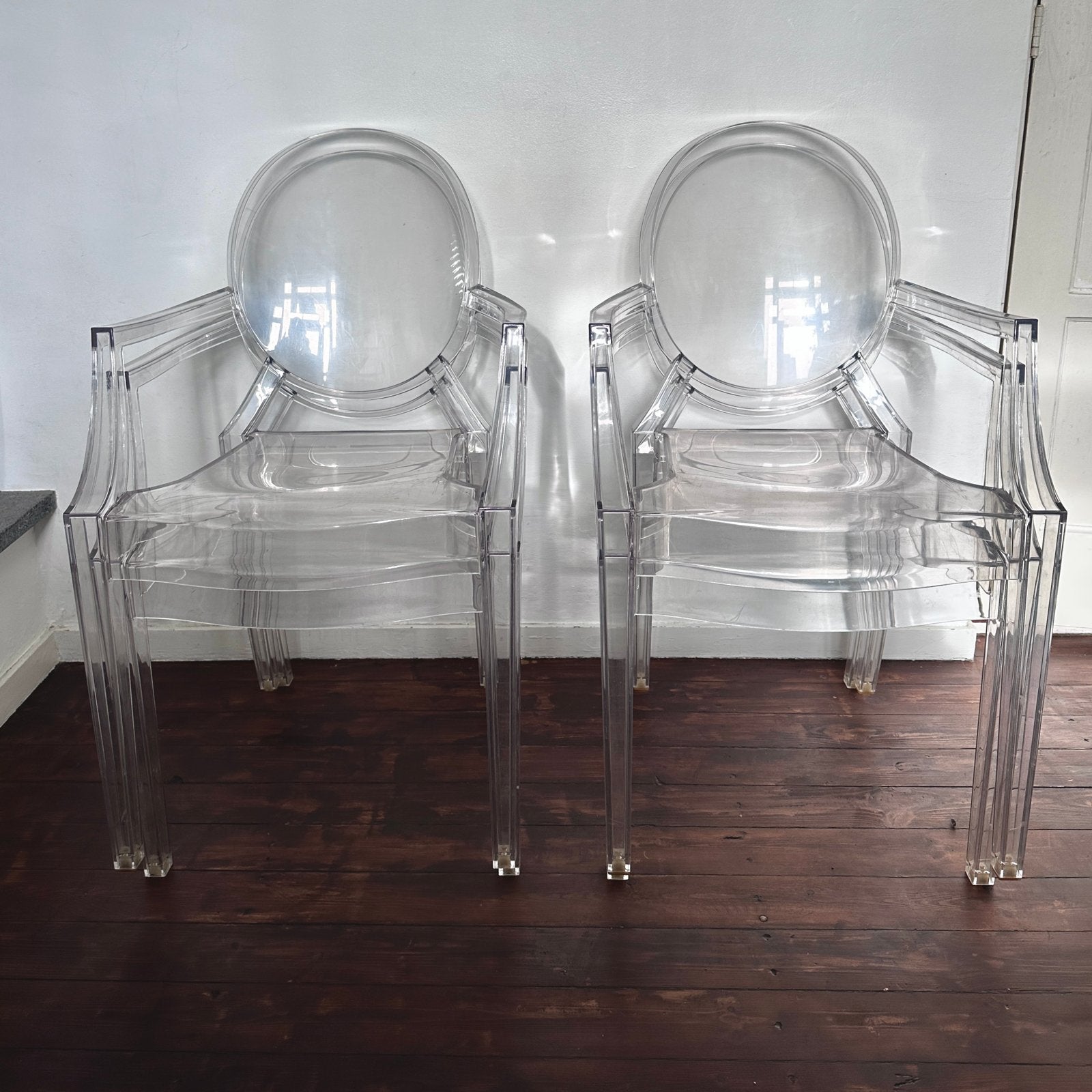 4x Kartell Louis Ghost stoelen - Philippe Starck, Ophalen, Kunststof, Gebruikt, Overige kleuren
