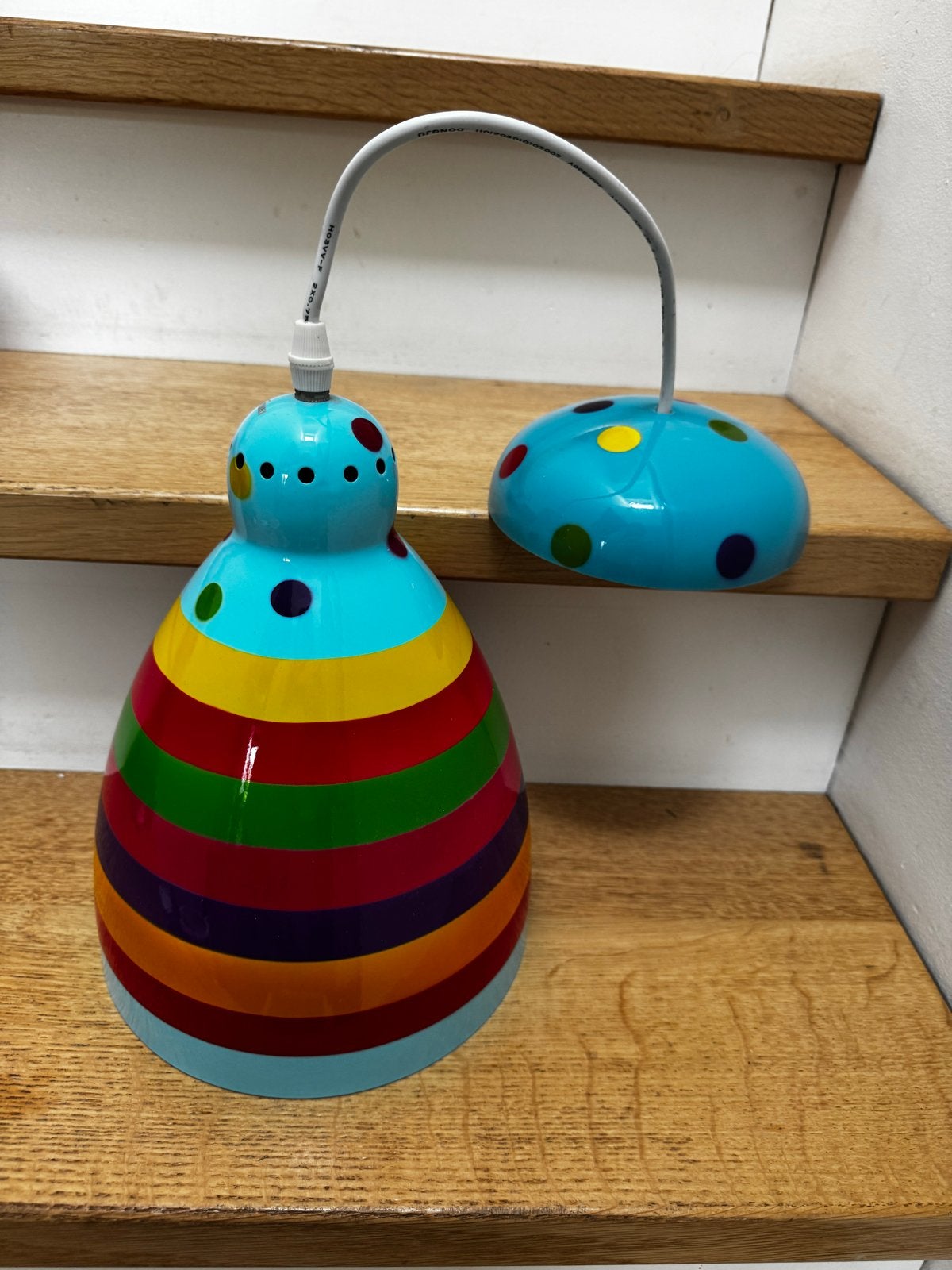 Kleurrijke pylones hanglamp voor kinderkamer, Ophalen of Verzenden, Zo goed als nieuw, Metaal, Kinderkamer