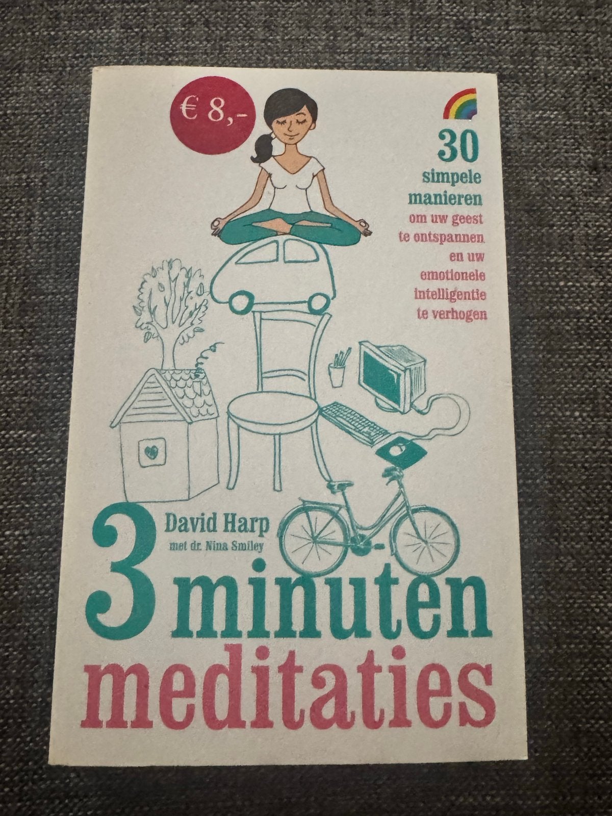 3 Minuten Meditaties: Ontspan en verhoog emotionele intellig, Ophalen of Verzenden, Zo goed als nieuw, Meditatie of Yoga, Instructieboek
