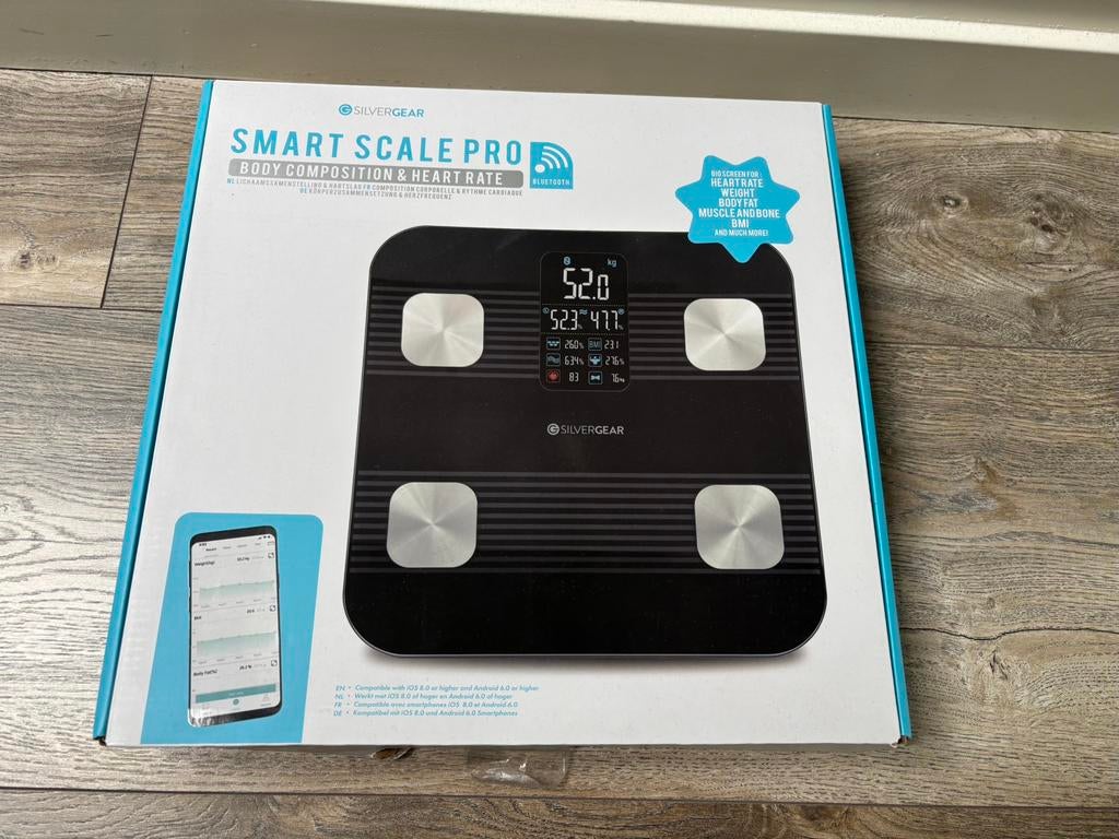 Smart weegschaal SilverGear, Witgoed en Apparatuur, Weegschalen, 1 tot 500 gram, 100 kg of meer, Ophalen of Verzenden, Personenweegschaal