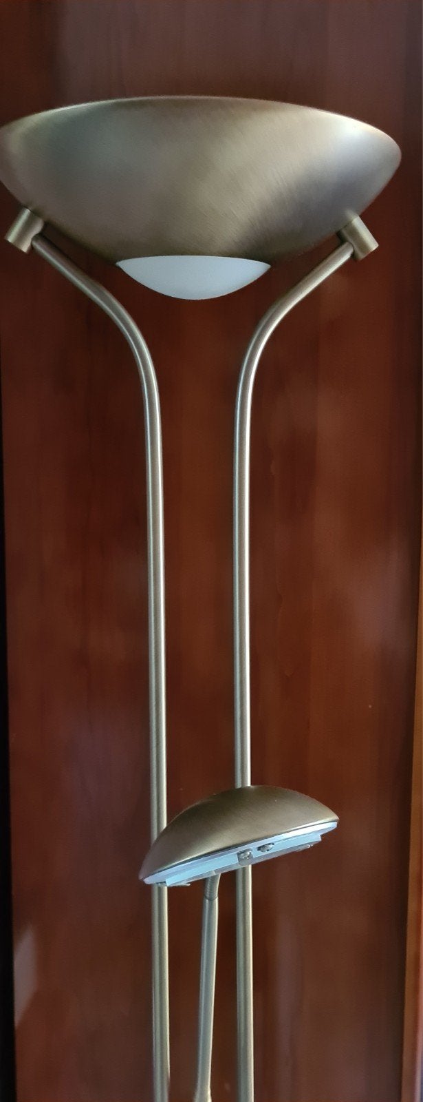 Bronze/goudkleurige staande lamp/leeslamp , dimbaar, Ophalen, Zo goed als nieuw, 150 tot 200 cm