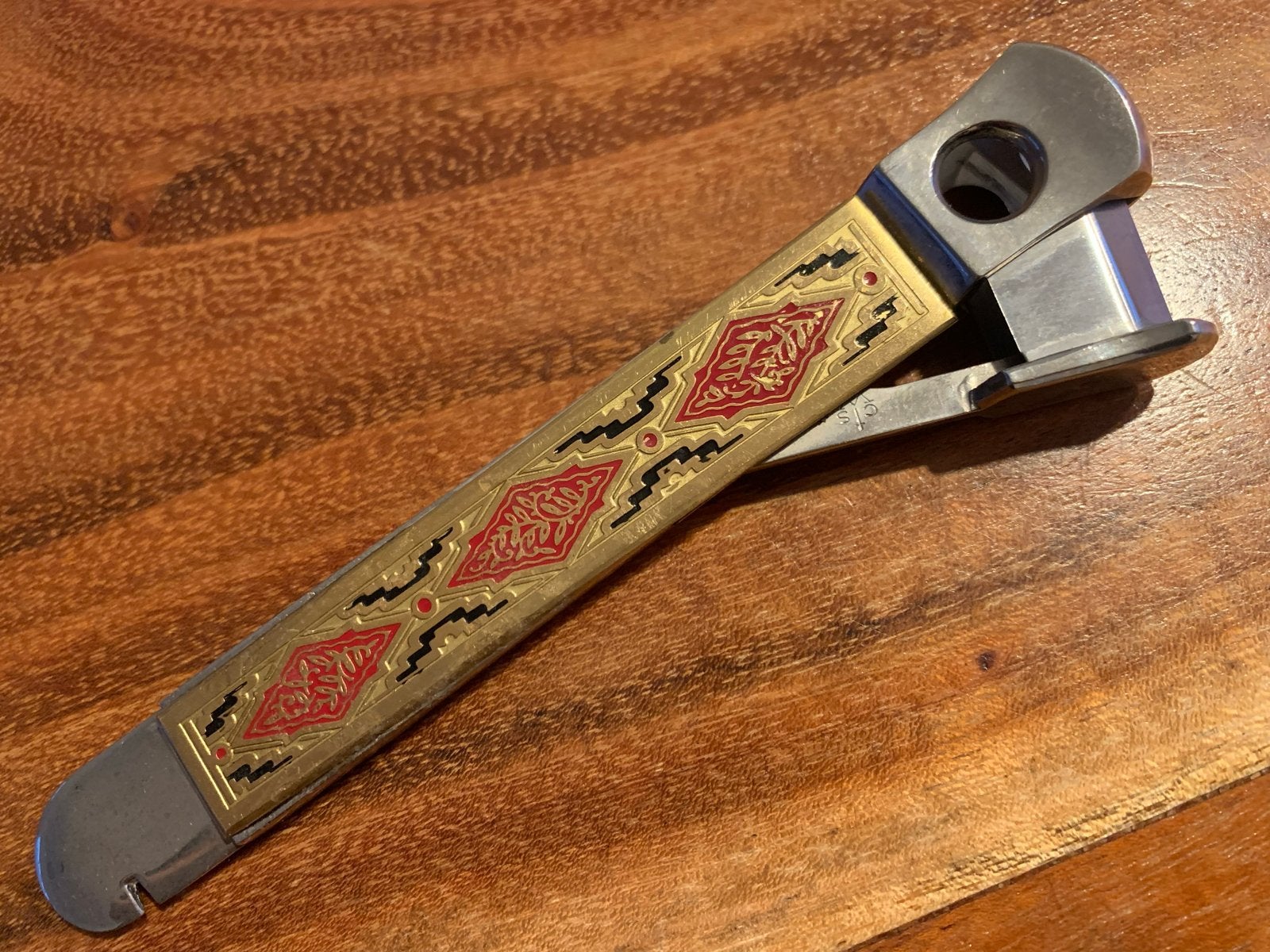 Vintage Sigarenknipper met Decoratieve Gouden Afwerking, Ophalen of Verzenden