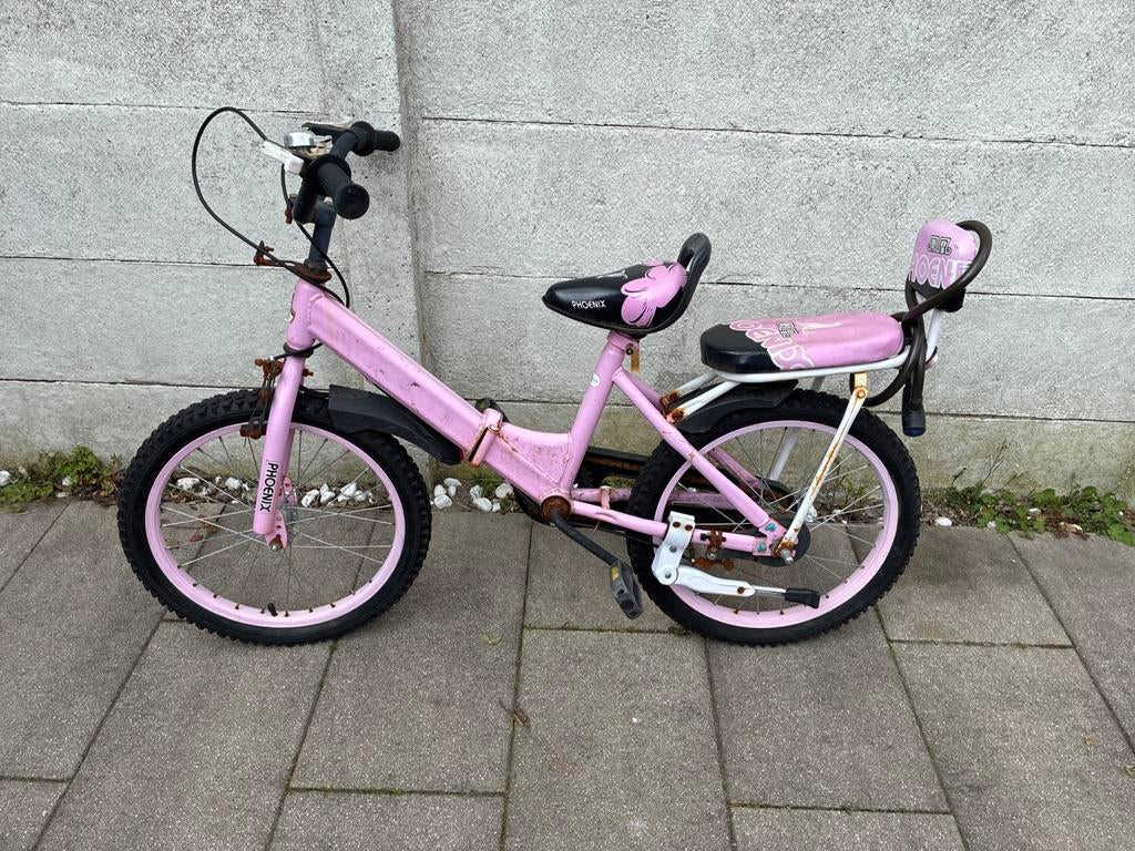 Roze kinderfiets Phoenix 18 inch, Ophalen, Gebruikt, 16 tot 20 inch