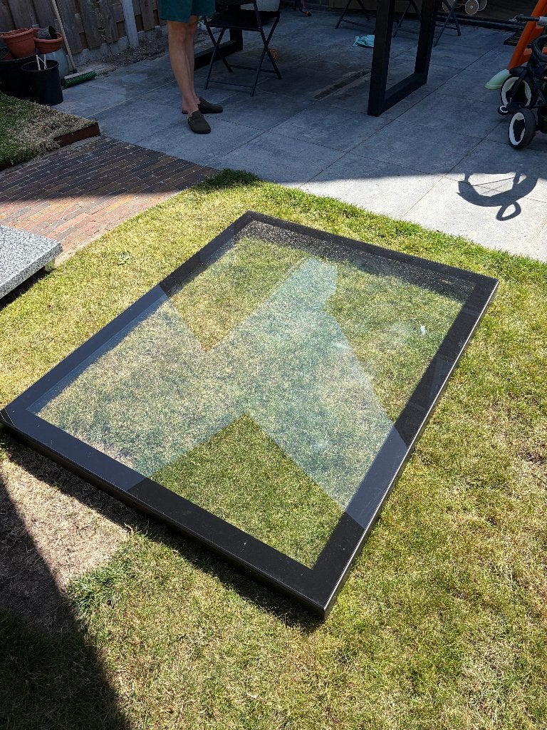 Velux ISU 2093 120090 vlakke glasschaal lichtkoepel 120x90, Ophalen, 80 tot 120 cm, 80 tot 120 cm, Zo goed als nieuw