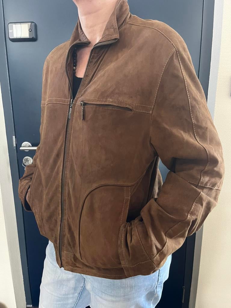 Suede leren bruine jas Arma maat 50, Kleding | Heren, Jassen | Winter, Ophalen of Verzenden, Gedragen, Maat 48/50 (M), Bruin