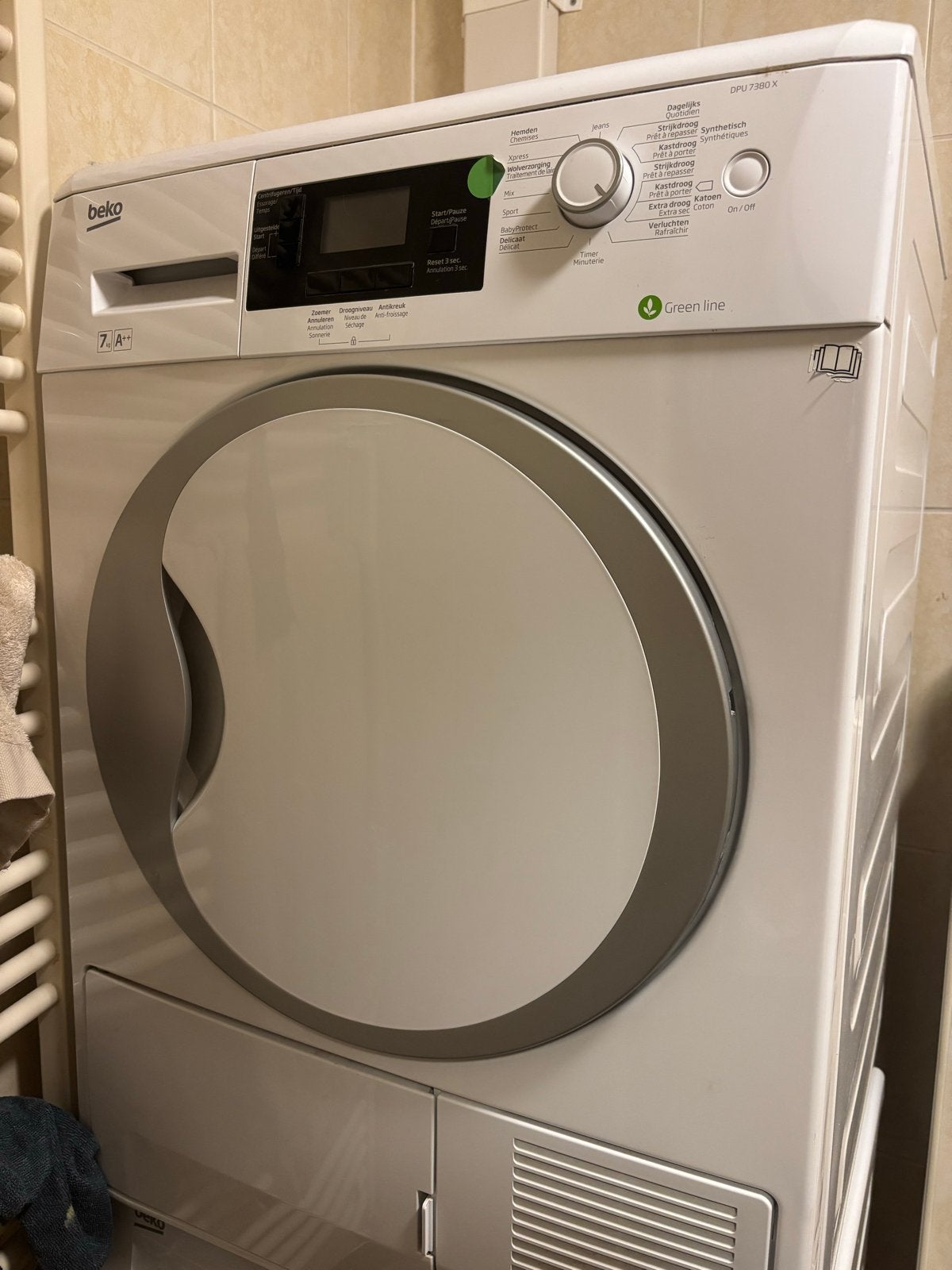 Beko DPU 7380 X Condensdroger - 7 kg GRATIS, Witgoed en Apparatuur, Wasdrogers, Ophalen, 6 tot 8 kg, Gebruikt, Voorlader