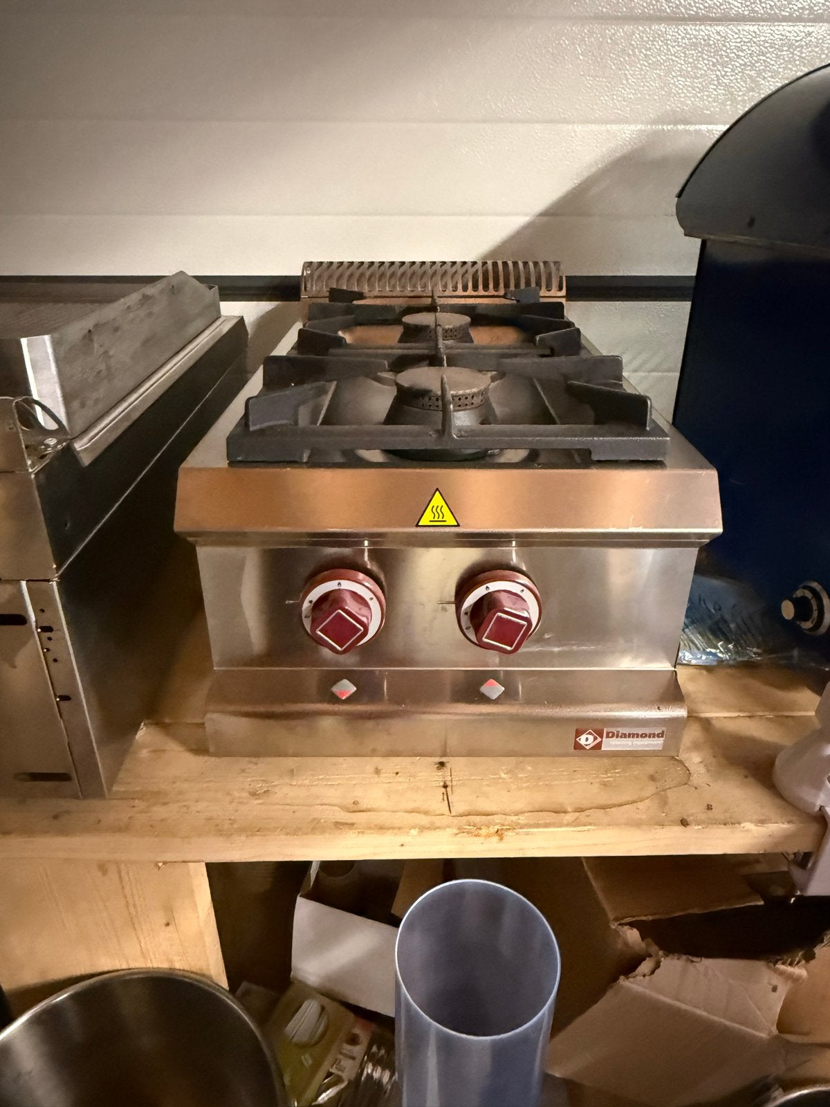 Zo goed als nieuw 2-pits gasstel voor foodtruck/horeca, Ophalen, Gebruikt, Fornuis, Frituur en Grillen