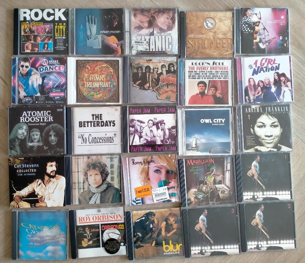 Cd's pop rock 25 stuks, Ophalen of Verzenden, Gebruikt