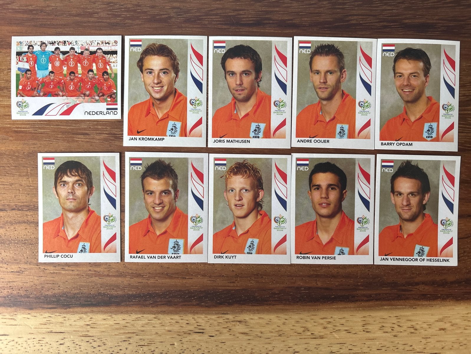 Panini WK 2006 Nederland stickers - Diverse spelers, Ophalen of Verzenden, Zo goed als nieuw, Stickers en Plaatjes