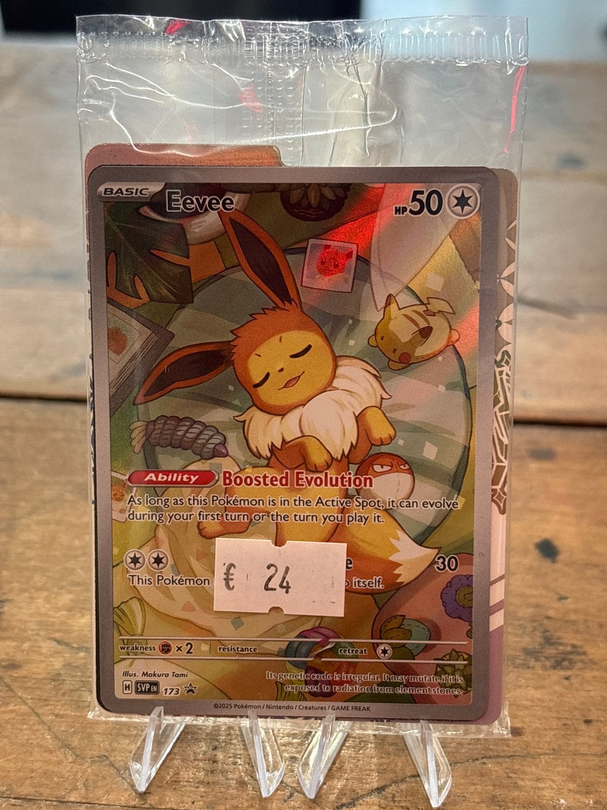 Eevee Pokémon kaart - Nieuwstaat promo, Ophalen of Verzenden, Nieuw, Losse kaart, Foil