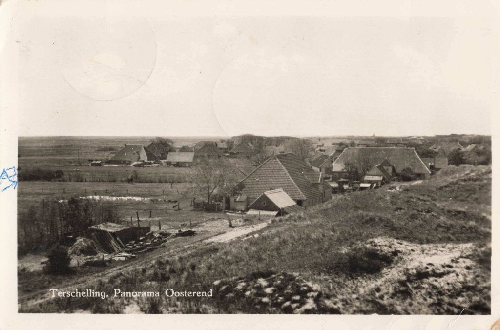 Terschelling Panorama Oosterend B3521, Verzamelen, Ophalen, 1940 tot 1960, Gelopen, Waddeneilanden