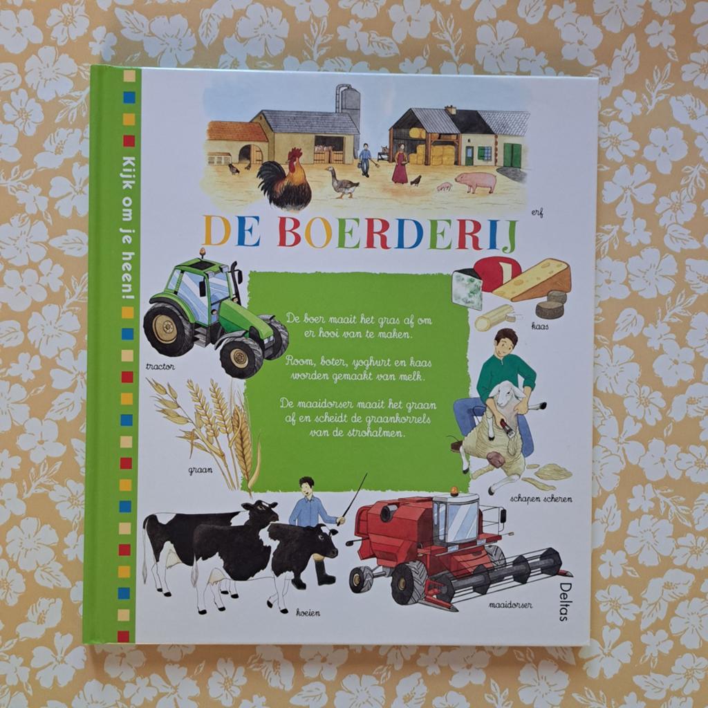 Kijk om je heen! De Boerderij - Educatief Kinderboek, Ophalen of Verzenden, Zo goed als nieuw, Uitklap-, Voel- of Ontdekboek, 2 tot 3 jaar