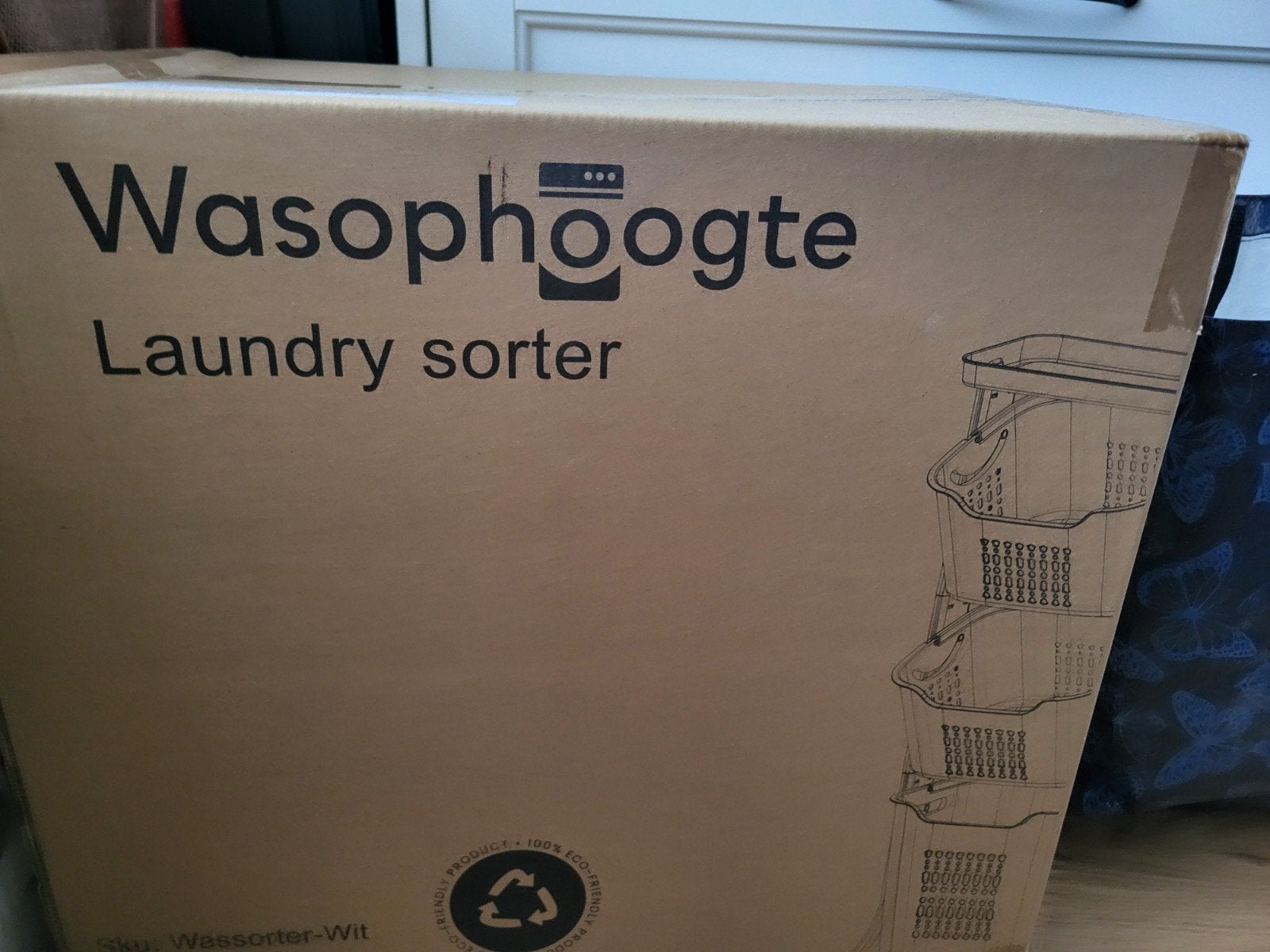 wasmand nieuw in doos maten staan in foto's, Ophalen of Verzenden